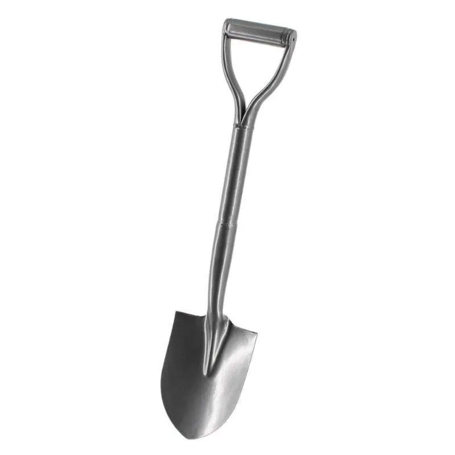 Galaflor Minischaufel mit Stiel und D-Griff 70cm Gartenschaufel aus Stahl mit Trittkante
