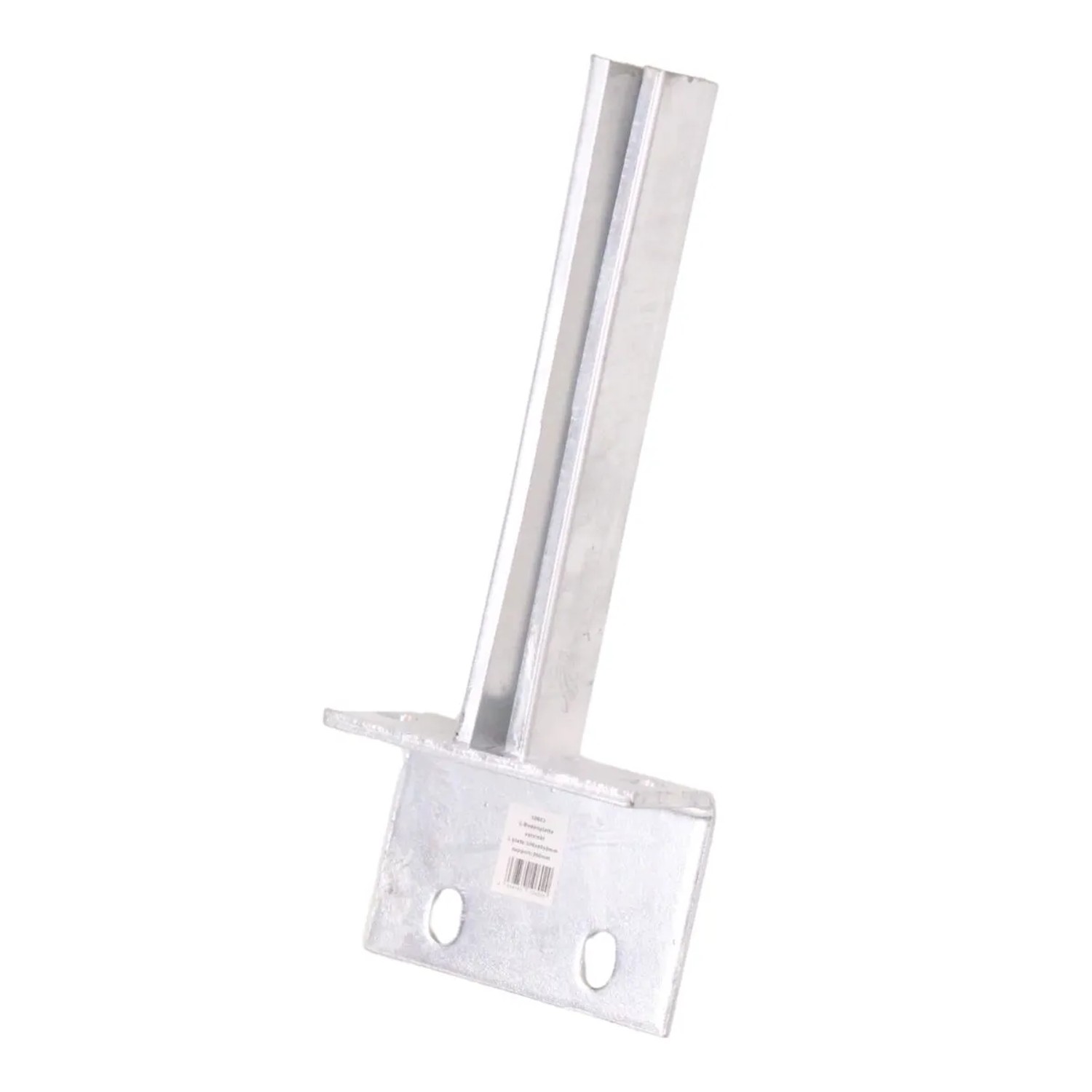 Galaflor L-Bodenplatte für Zaunpfosten 60x40mm , 80x150x300mm Fußplatte für Pfosten Verzinkt