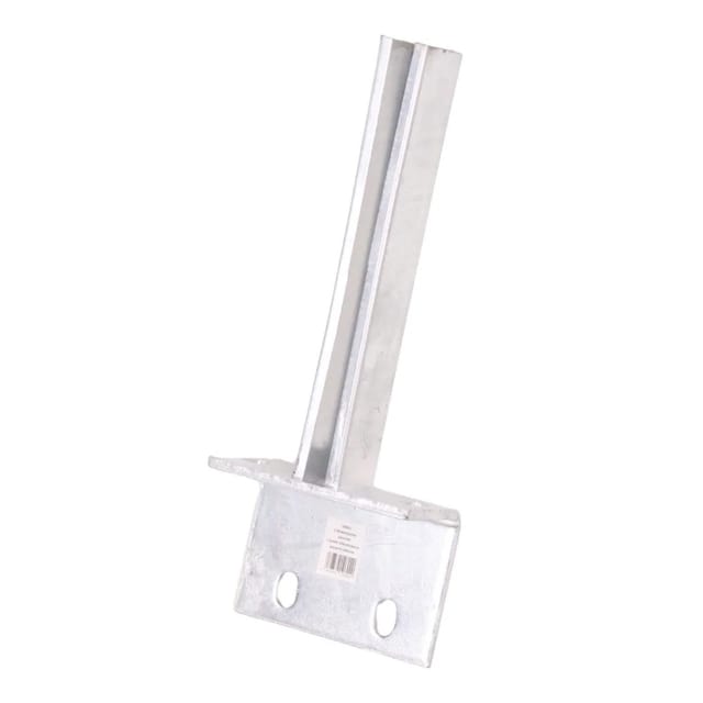 Galaflor L-Bodenplatte für Zaunpfosten 60x40mm , 80x150x300mm Fußplatte für Pfosten Verzinkt