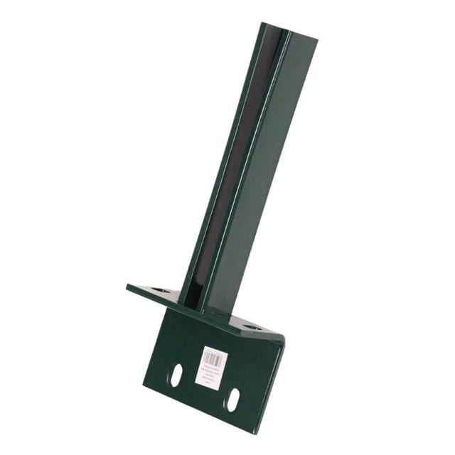 Galaflor L-Bodenplatte für Zaunpfosten 60x40mm, 80x150x300mm Fußplatte für Pfosten Grün L-Form