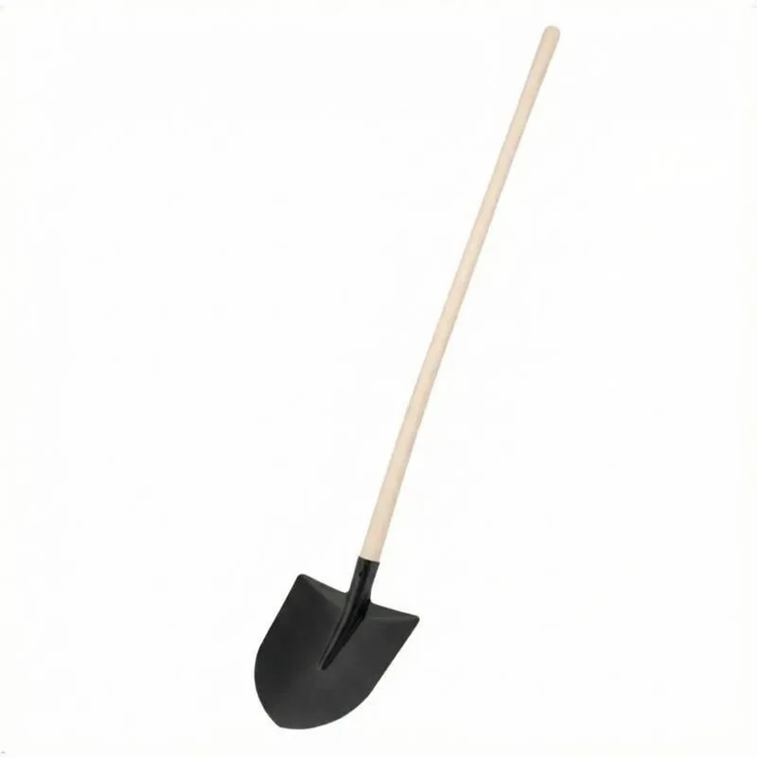 Galaflor Frankfurter Schaufel mit Holzstiel 130cm, Schwarze Sandschaufel mit Aufbug Größe 5