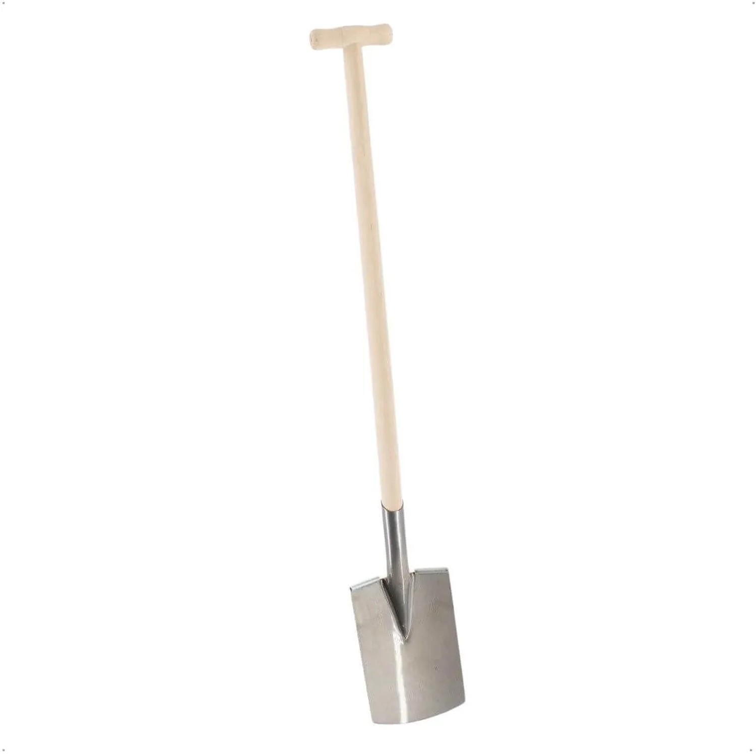 Galaflor Gärtnerspaten mit Holzstiel Stahl Spaten mit T-Griff Gartenspaten Schaufel