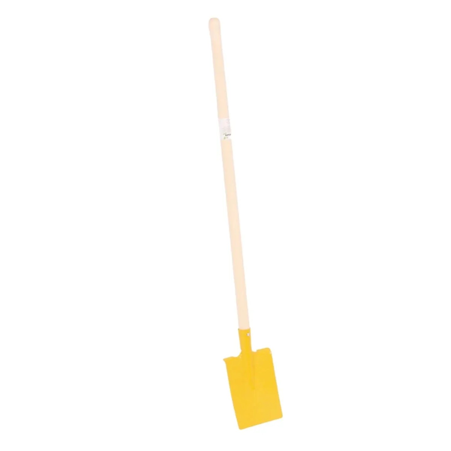 Galaflor Kinderspaten mit Holzstiel 76cm Kinderschaufel Gelb Metall Gartenspaten für Kinder Schaufel