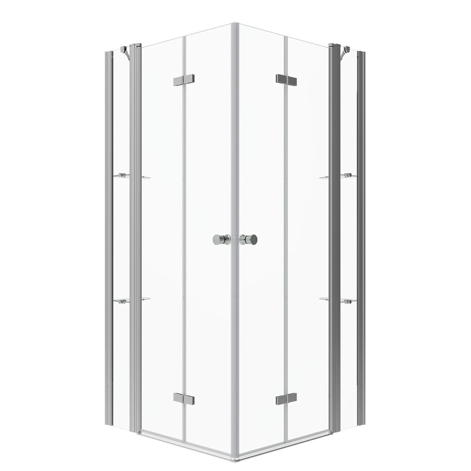 Aquabatos Rechteck Duschkabine Falttüren Eckdusche Glas Duschabtrennung 100 x 115 x 187 cm Duschtür Eckeinstieg Drehfalttür Bad Duschwand