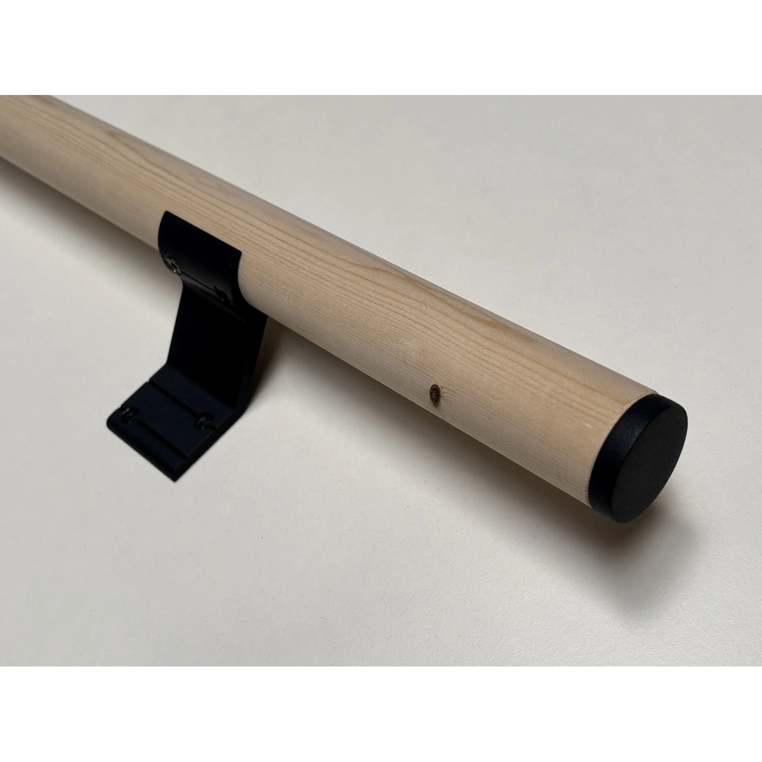 Handlauf Fichte mit Alu Konsolen Anthrazit 1200 x Ø40 mm 60 Jahre Edition