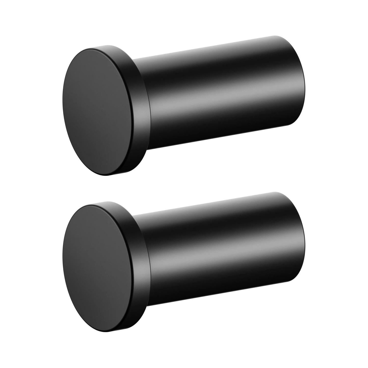 Keuco Handtuchhaken Plan 2er Set 3,8 cm zum Schrauben Schwarz-Matt