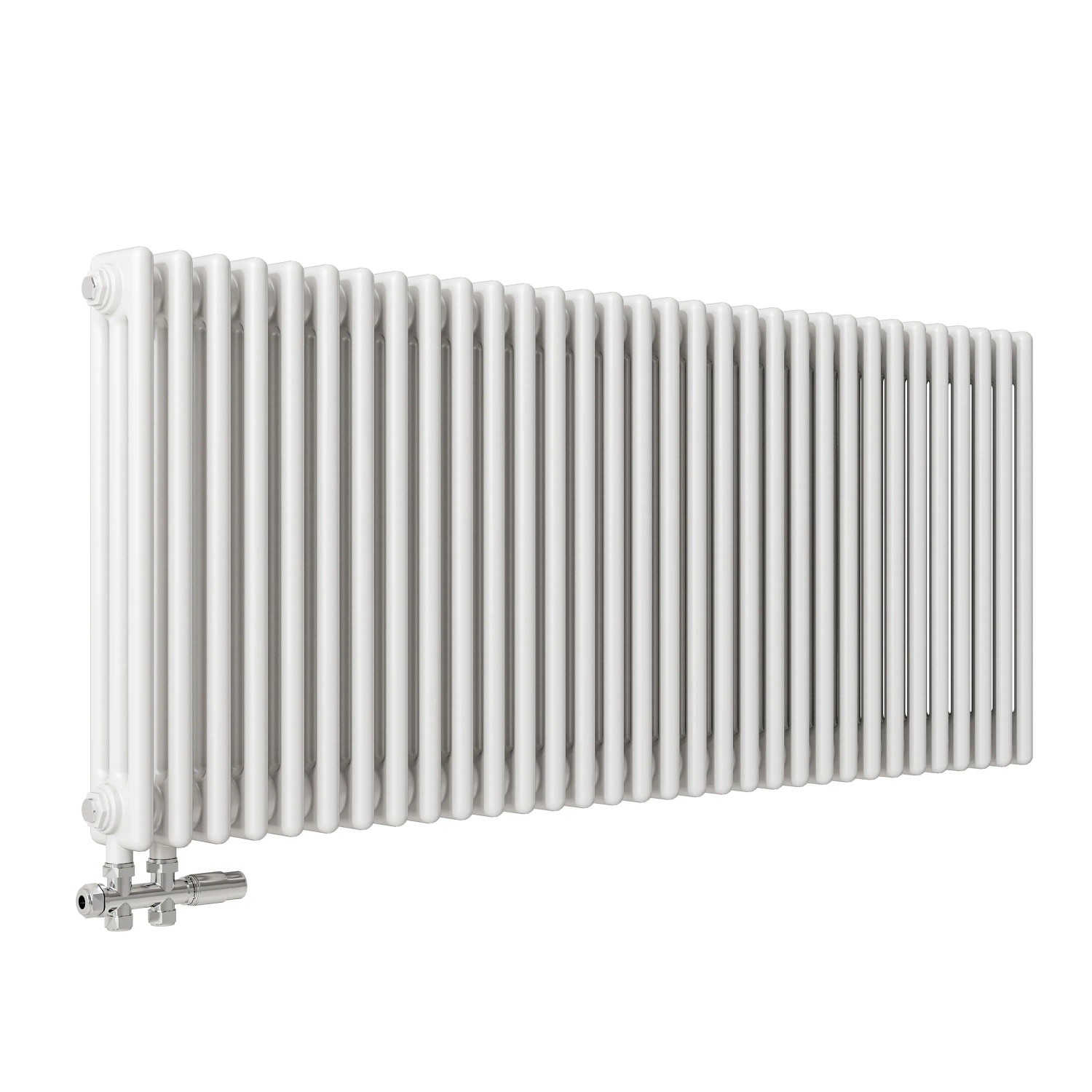 AICA Traditioneller Heizkörper 600 x 1460 mm 2169W Dreilagig Gusseisenstil Weiß
