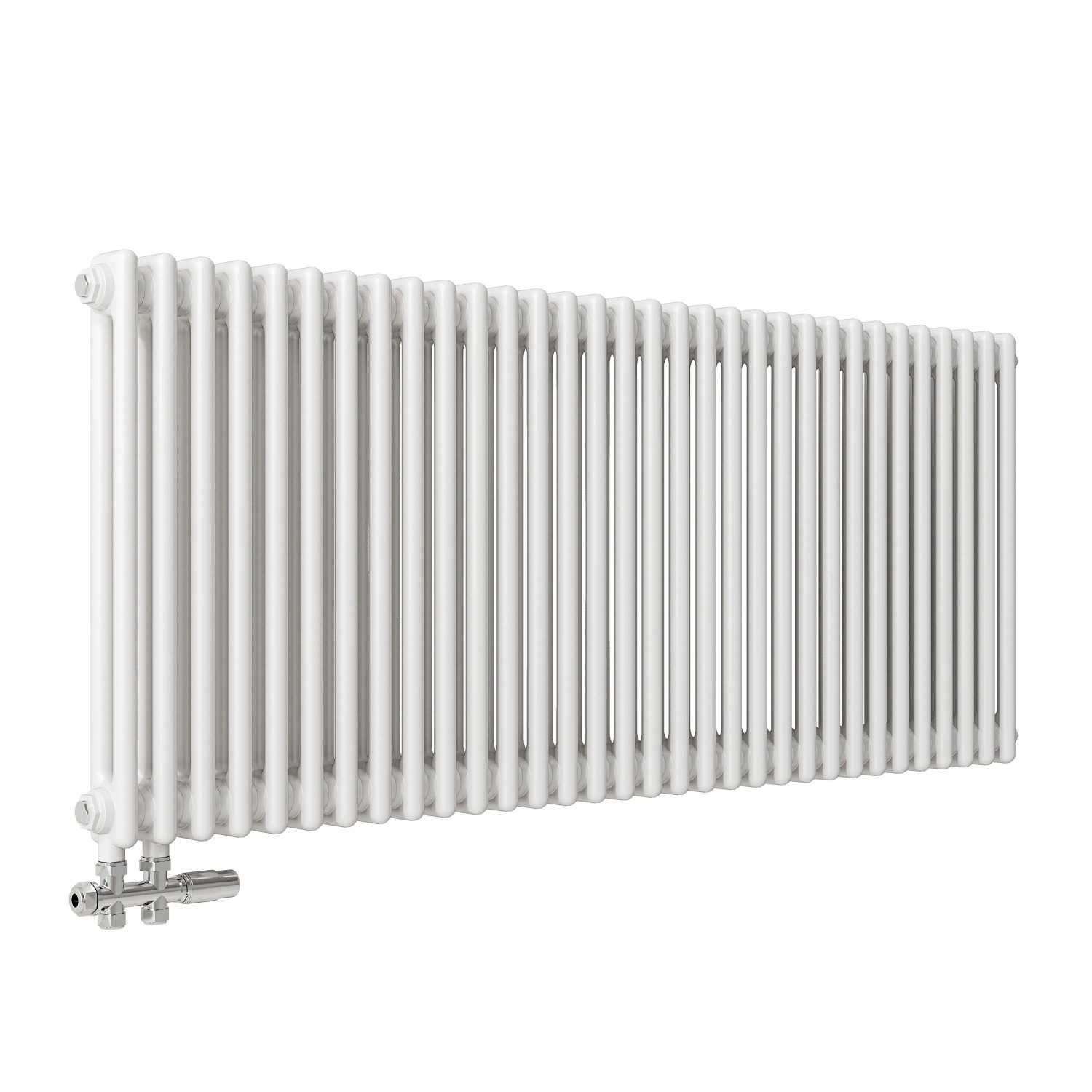 AICA Traditioneller Heizkörper 600 x 1460 mm 1602W Doppellagig Gusseisenstil Weiß