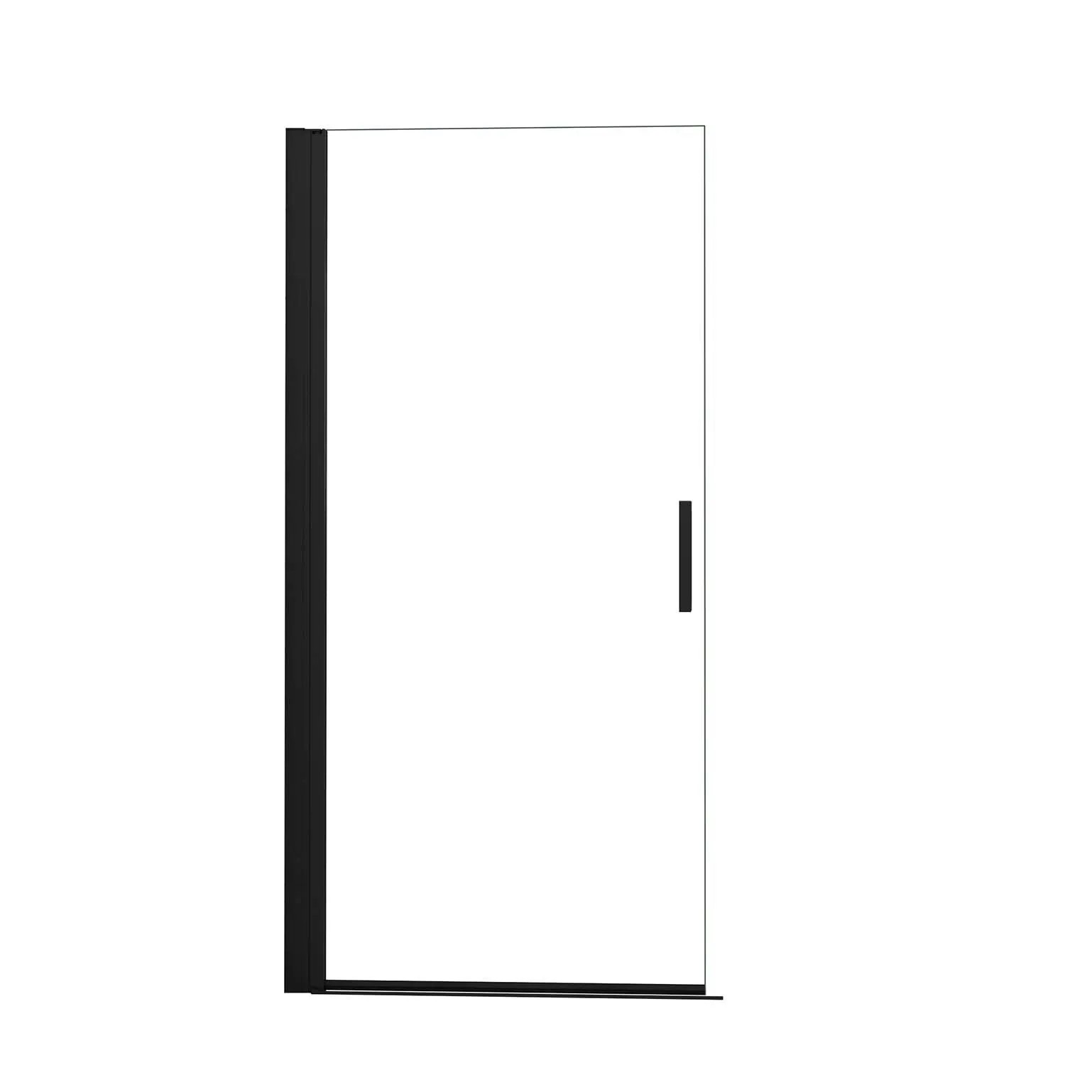 AICA Walk in Drehtür 100x200cm Schwarz 8mm NANO ESG Glas Duschwand Dusche Duschabtrennung