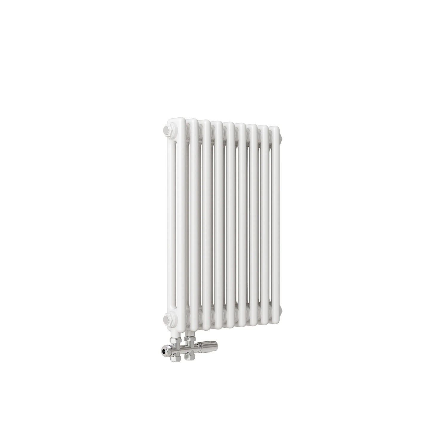 AICA Traditioneller Heizkörper 600 x 425 mm 476W Doppellagig Gusseisenstil Weiß