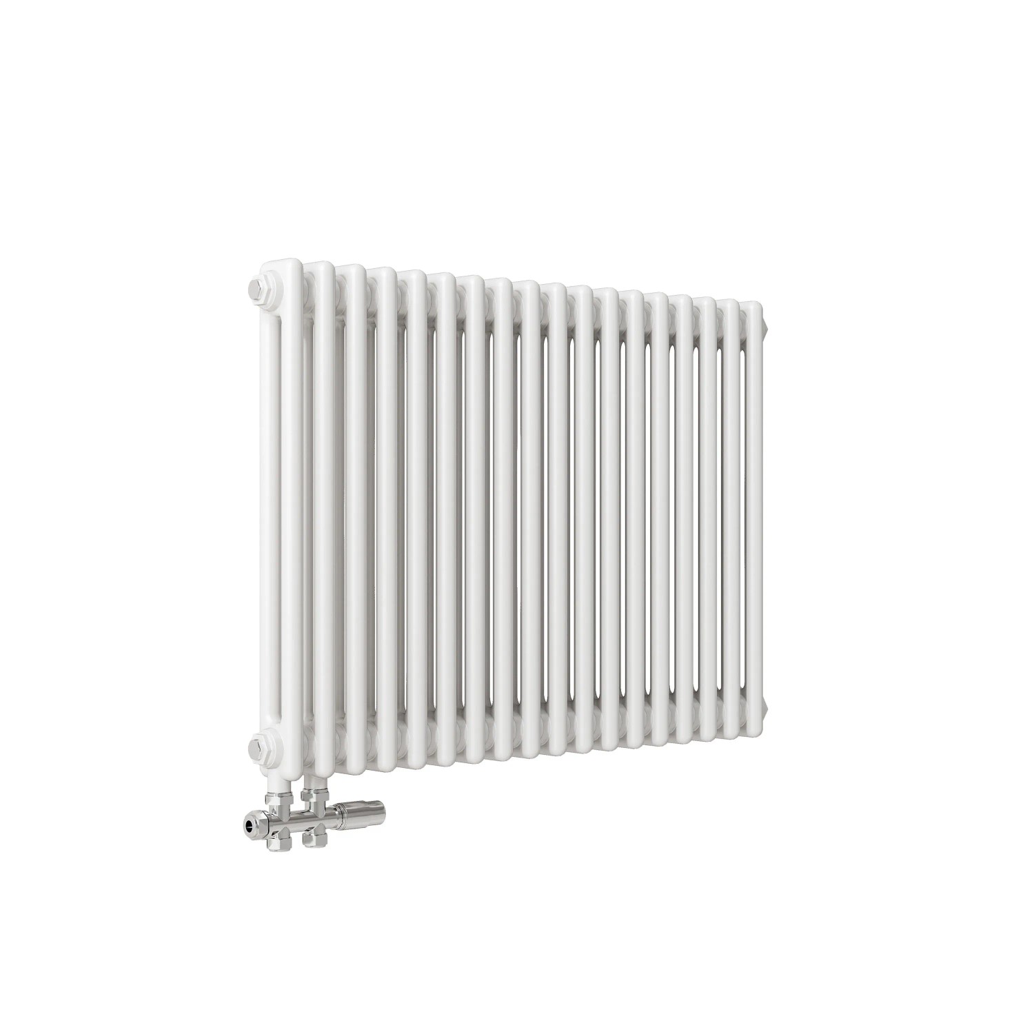 AICA Traditioneller Heizkörper 600 x 830 mm 914W Doppellagig Gusseisenstil Weiß