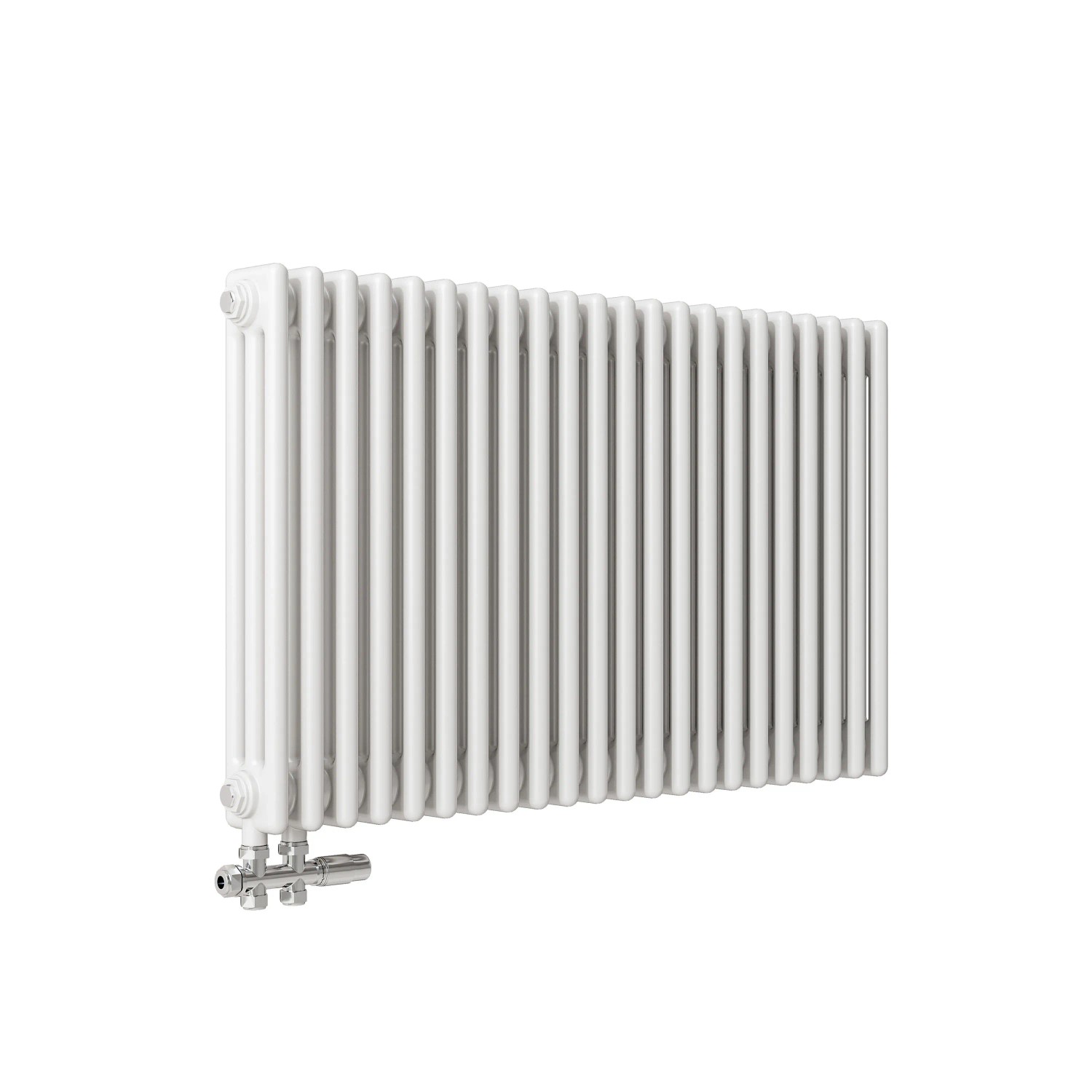 AICA Traditioneller Heizkörper 600 x 1010 mm 1546W Dreilagig Gusseisenstil Weiß