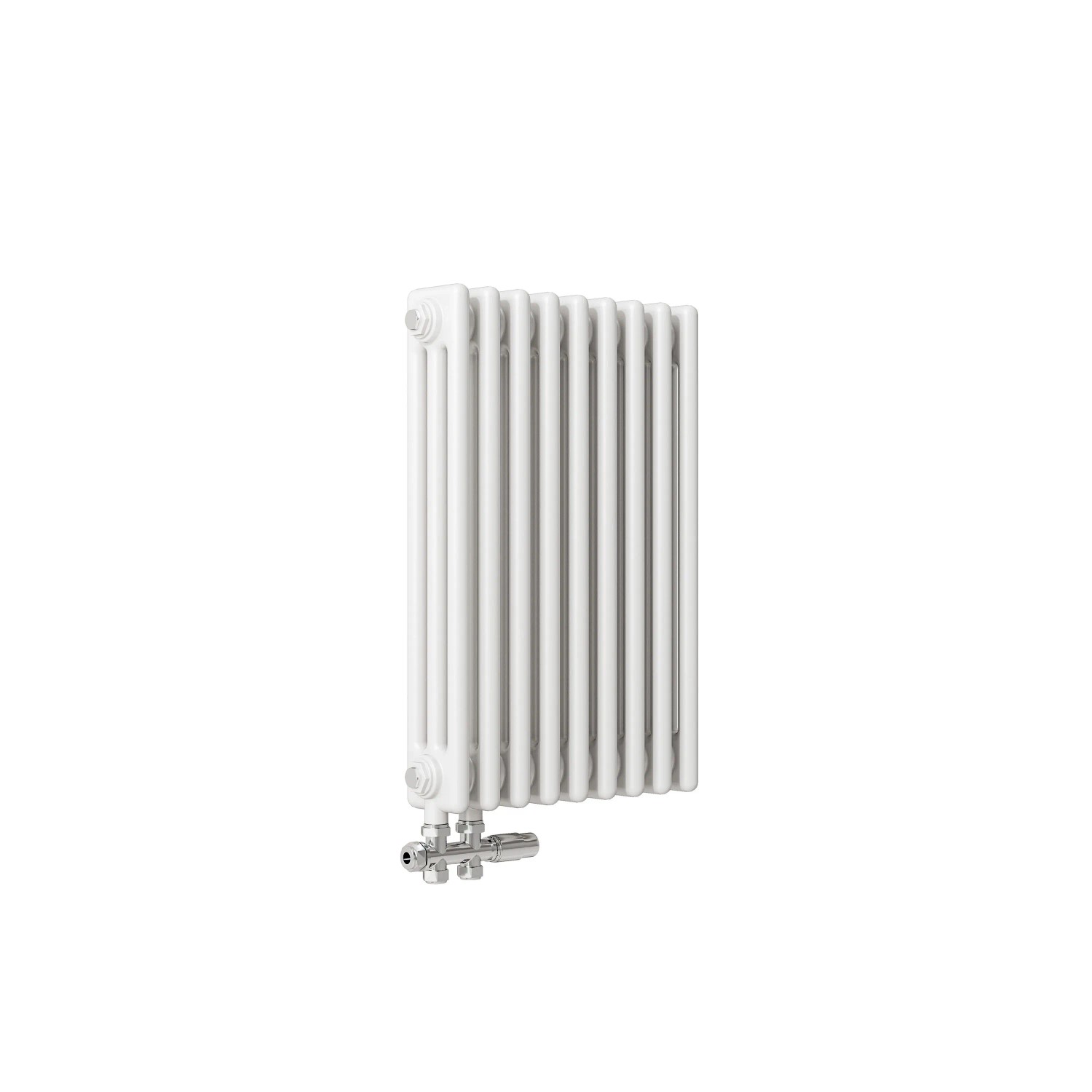 AICA Traditioneller Heizkörper 600 x 425 mm 642W Dreilagig Gusseisenstil Weiß