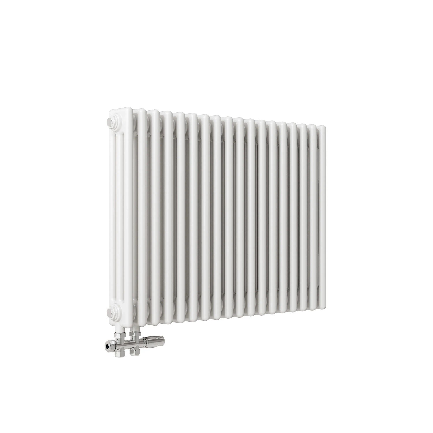 AICA Traditioneller Heizkörper 600 x 830 mm 1270W Dreilagig Gusseisenstil Weiß