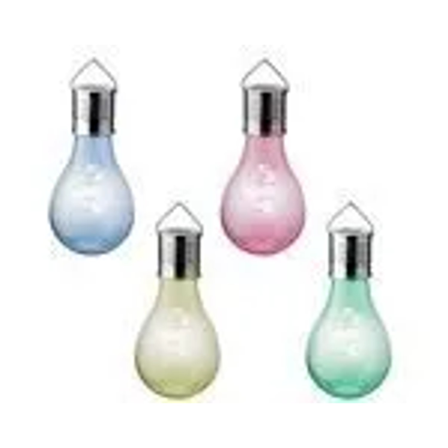 Kaemingk Lumineo Solar Birne Plastik Dauerbetrieb 4 Farben DM8cm H14cm 4 Stueck