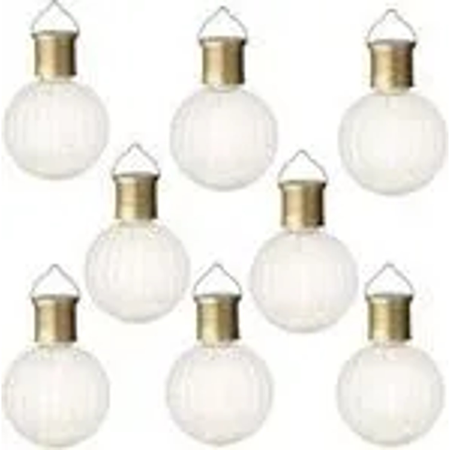 Kaemingk Lumineo Solar Birne Plastik Dauerbetrieb D8cm H11cm Transparent Warm Weiss 8 Stueck