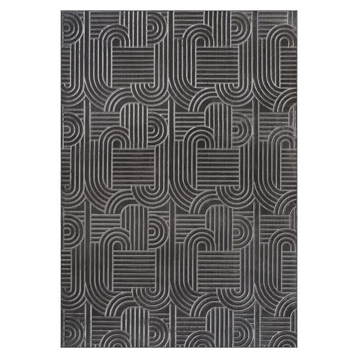MeGusta Teppich Calma 125 Anthrazit 200x290 cm Pflegeleicht Modern