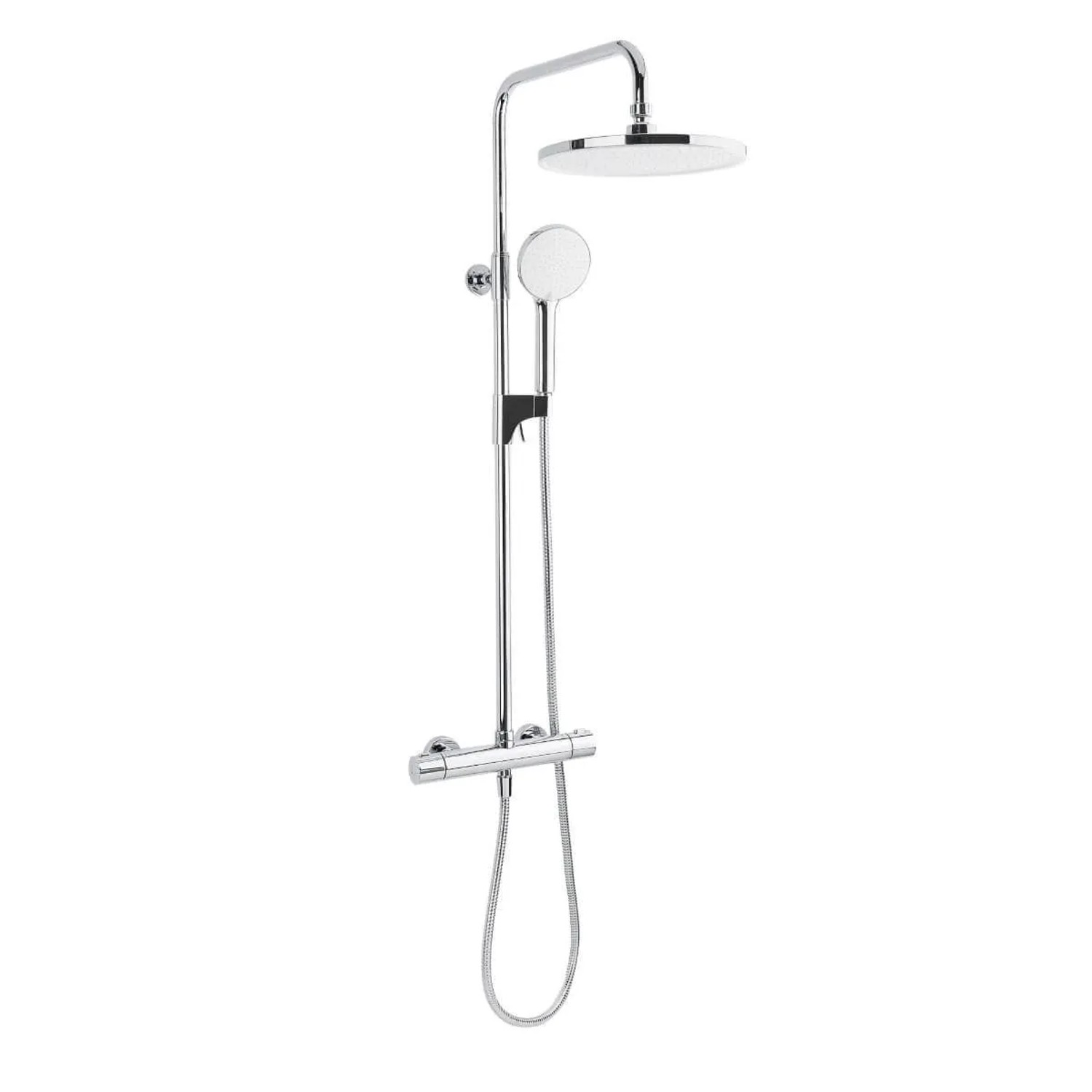 Swiss Aqua Technologies Duschsystem Regendusche mit Thermostatarmatur Rain Kopfbrause 25,4CM Chrom