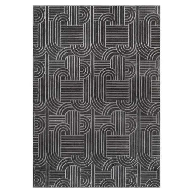 MeGusta Teppich Calma 125 Anthrazit 80x150 cm Pflegeleicht Modern