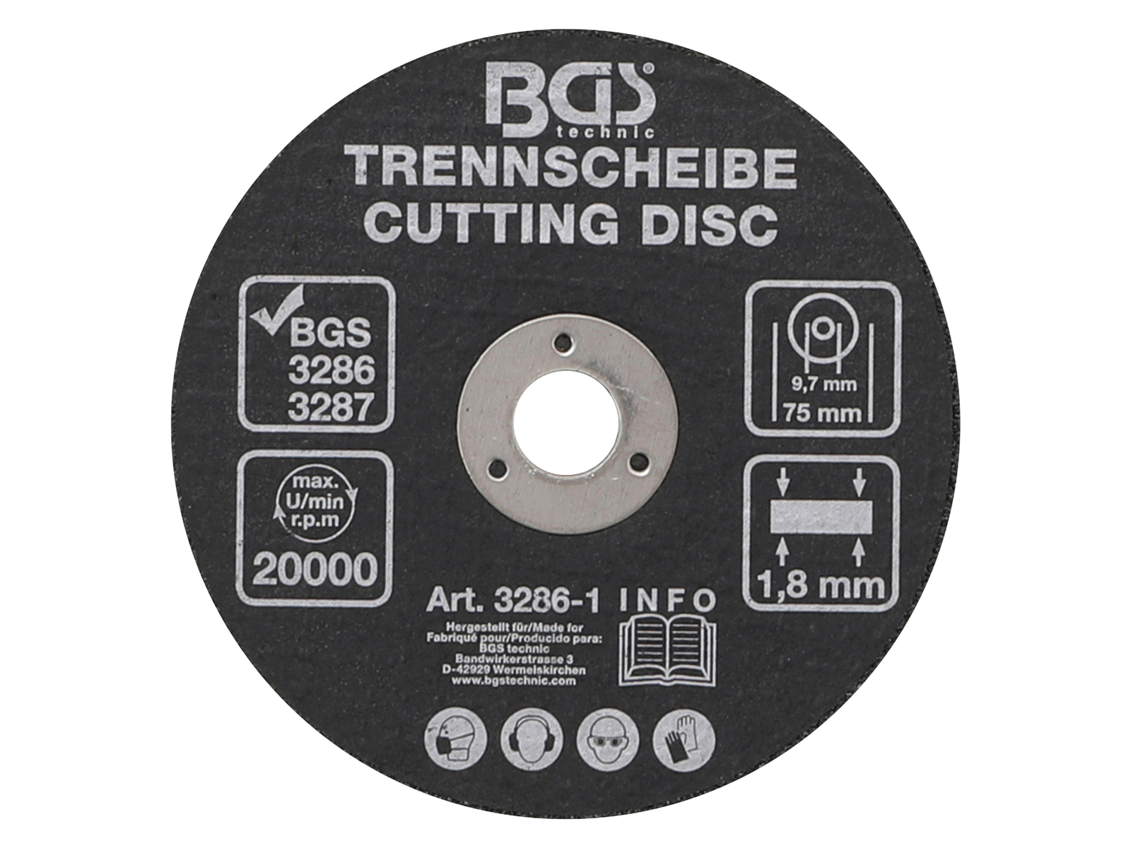 Trennscheibe ø 75 x 1,8 x 9,7 mm