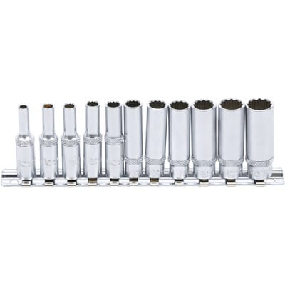 Bgs Technic - Steckschlüssel-Einsatz-Satz Zwölfkant, tief Antrieb Innenvierkant 6,3 mm (1/4') sw 4 - 13 mm 11-tlg.