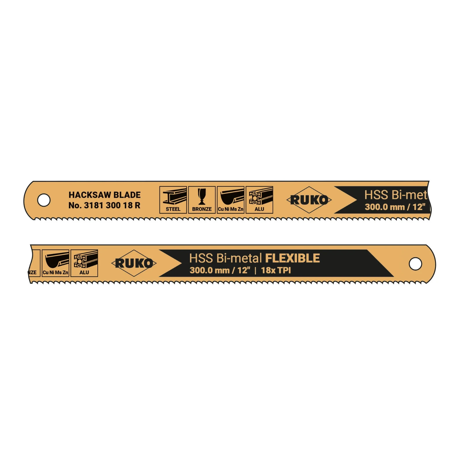 RUKO 10x Handsägeblatt HSS bi-flexible - 318130024R