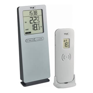 Tfa Dostmann - Funk-Thermometer LOGOneo Funk-Thermometer digital Silber 30.3071.54