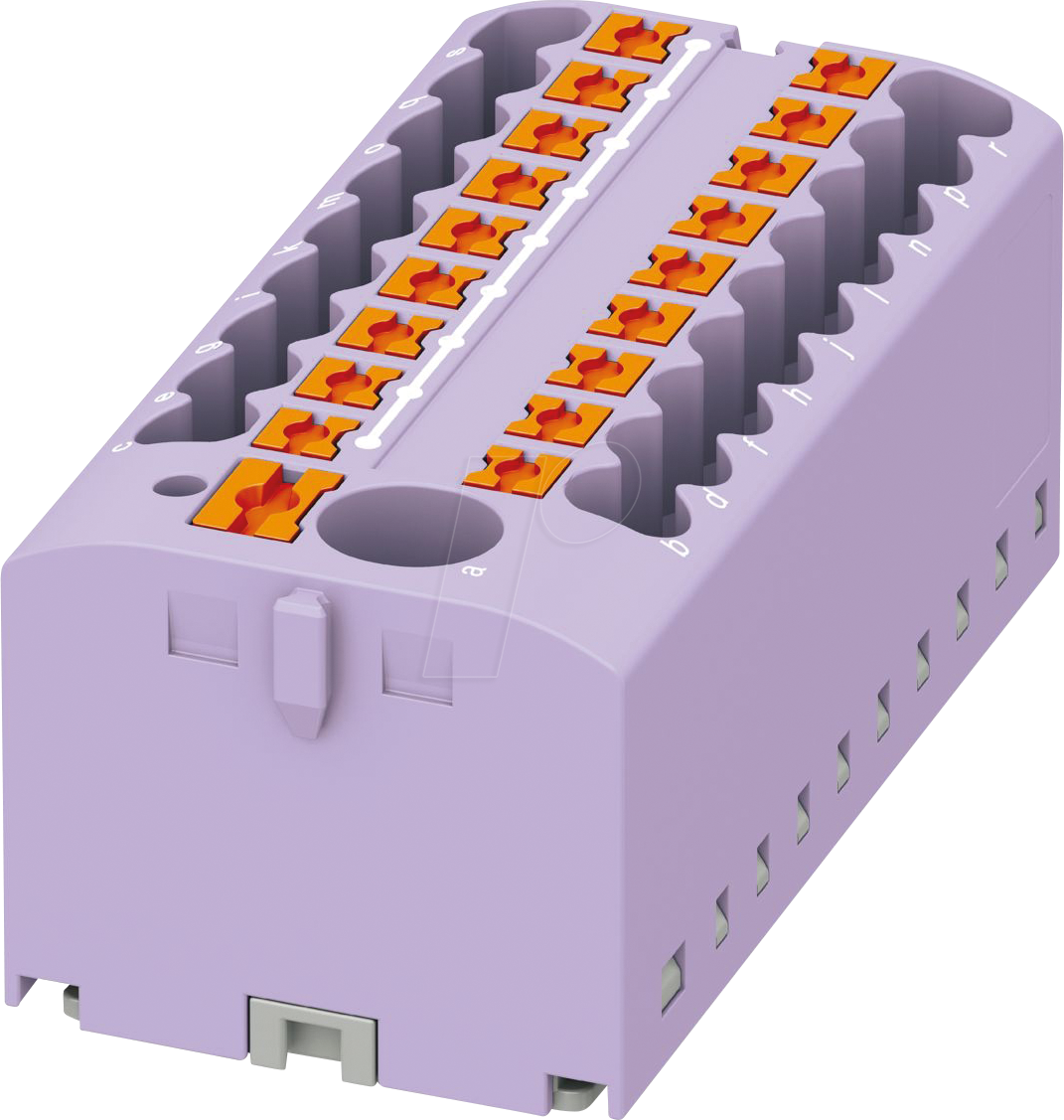 PHOE 3273390 - Verteilerblock PTFIX, 6/18x2,5, violett