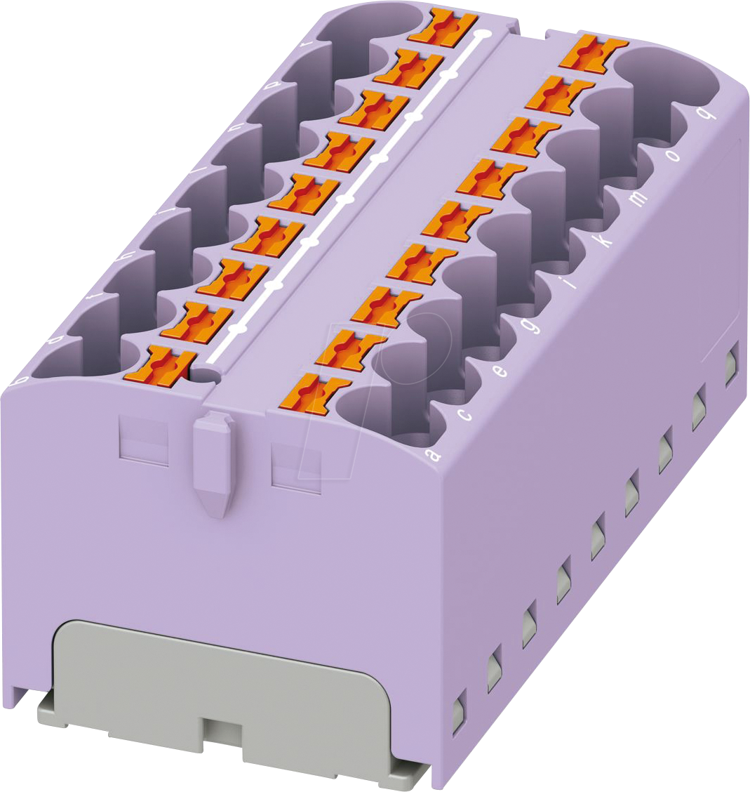 PHOE 3273850 - Verteilerblock PTFIX, 18x4, violett