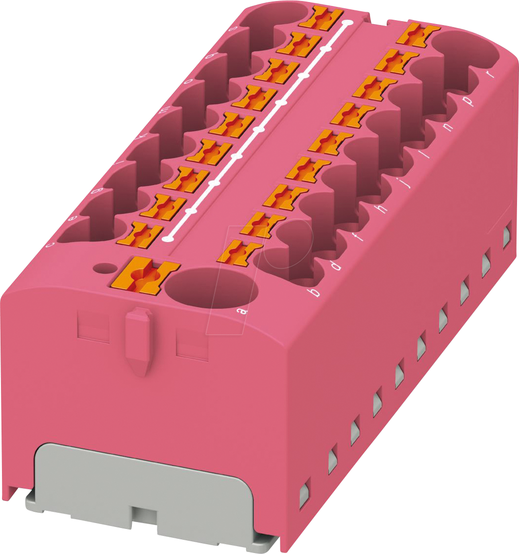 PHOE 3273917 - Verteilerblock PTFIX, 10/18x4, altrosa