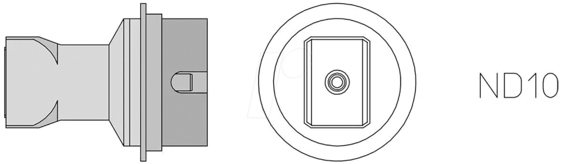 WE T0058736842N - ND10 Heißluftdüse 14,0X10,0 mm