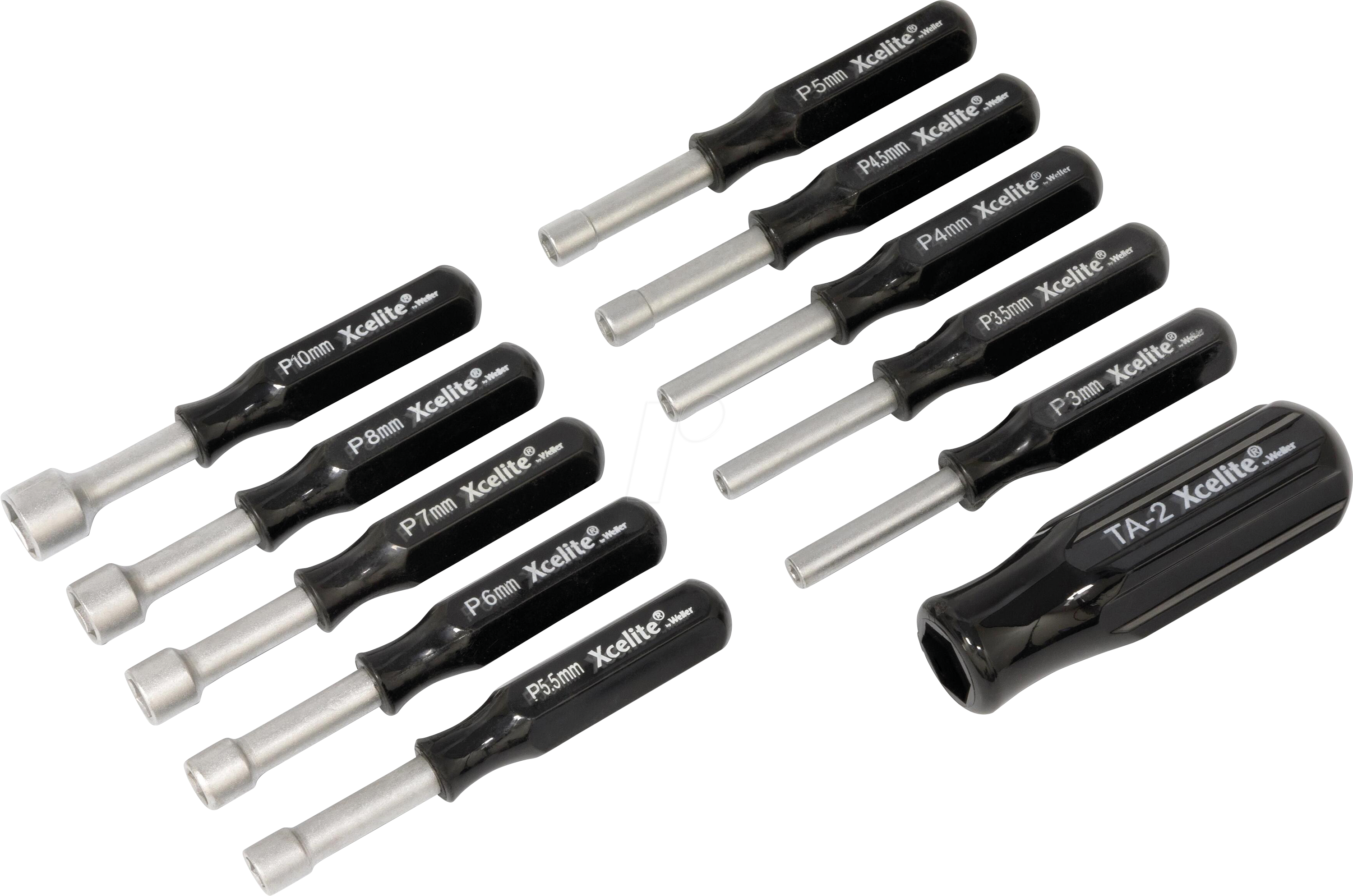WEX PS121MMN - 11-teiliges umrüstbares Mini-Steckschlüsselset - metrische Größe
