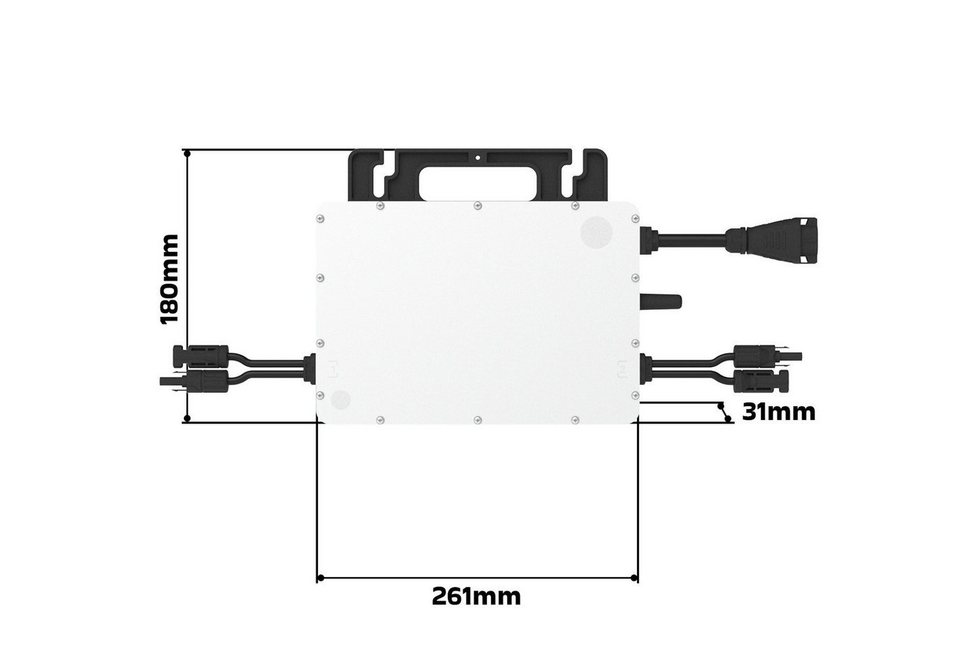 Hoymiles HMS-800-2T 800W Micro-Wechselrichter für Solarmodule, Microinverter Inverter für Mini-PV Plug & Play Balkonkraftwerk, Mikrowechselrichter, Solar Bild 4