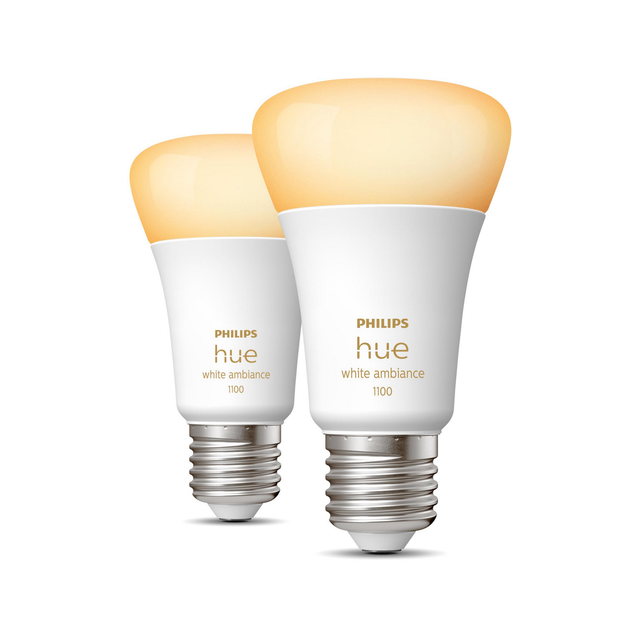 Philips Hue - led Lampe E27 2er Set 1100lm White Ambiance