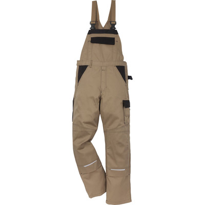 Latzhose Icon Two 1009 LUXE, khaki/schwarz, Größe C56