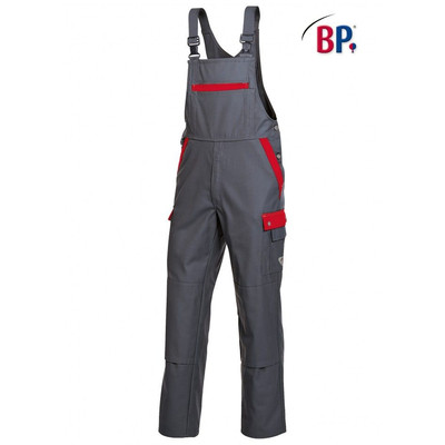 Latzhose 1844 720 dunkelgrau/rot, Größe 50