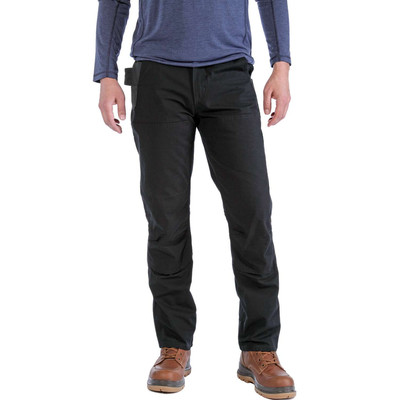 Herren Arbeitshose Relaxed Fit STEEL DOUBLE FRONT PANT, schwarz, Größe W30/L30