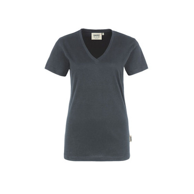 Damen V-Shirt Classic 126, anthrazit, Größe S
