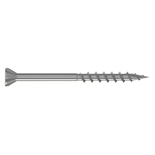 Terrassen-Schraube - Senkkopf - Teilgewindet - Spaltkeilspitze - Edelstahl A4 - Torx 4,2x75mm - T20 - Packung mit 100