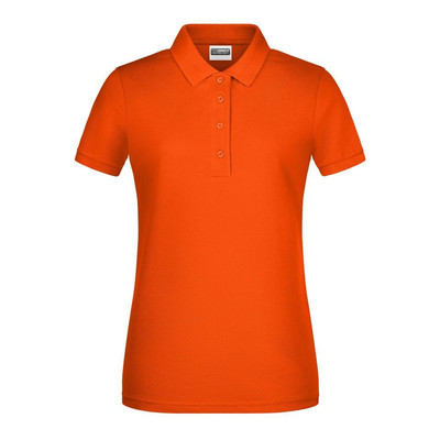 Damen Basic Poloshirt 8009, dunkel-orange, Größe XL