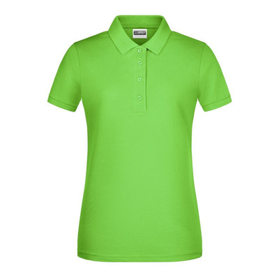 Damen Basic Poloshirt 8009, lime-grün, Größe XXL