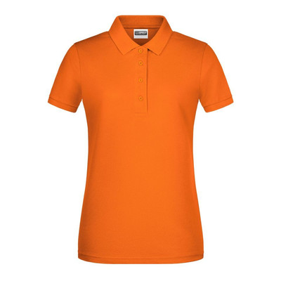 Damen Basic Poloshirt 8009, orange, Größe L