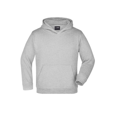 Kinder Kapuzensweatshirt JN047K, grau heather, Größe L