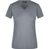 Damen V-T-Shirt JN972, grau heather, Größe XL Bild 2