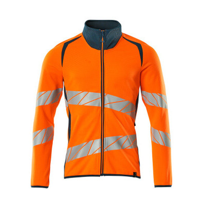 Sweatshirt mit Reißverschluss - ACCELERATE SAFE - hi-vis Orange/Dunkelpetroleum, Gr. 5XL