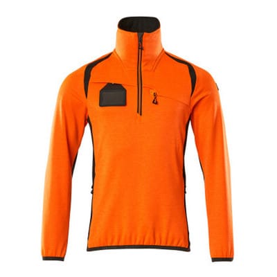 Fleecepullover mit kurzem Reißverschluss - ACCELERATE SAFE - hi-vis Orange/Dunkelanthrazit, Gr. 5XL