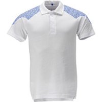 20083-933 Polo-Shirt, weiß/azurblau, 5XL Bild 2