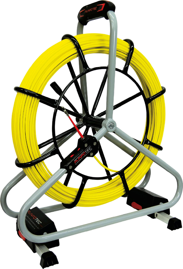 Runpotec - Glasfaserstab Profiset Band-L.60m Biege-R.168mm Kabel-D.6mm