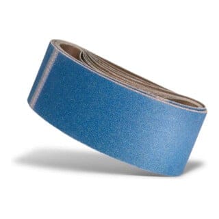Blue Schleifbänder, 457 x 75 mm, f. Handbandschleifer, Zirkonkorund (10 Stk.) K80 - Menzer
