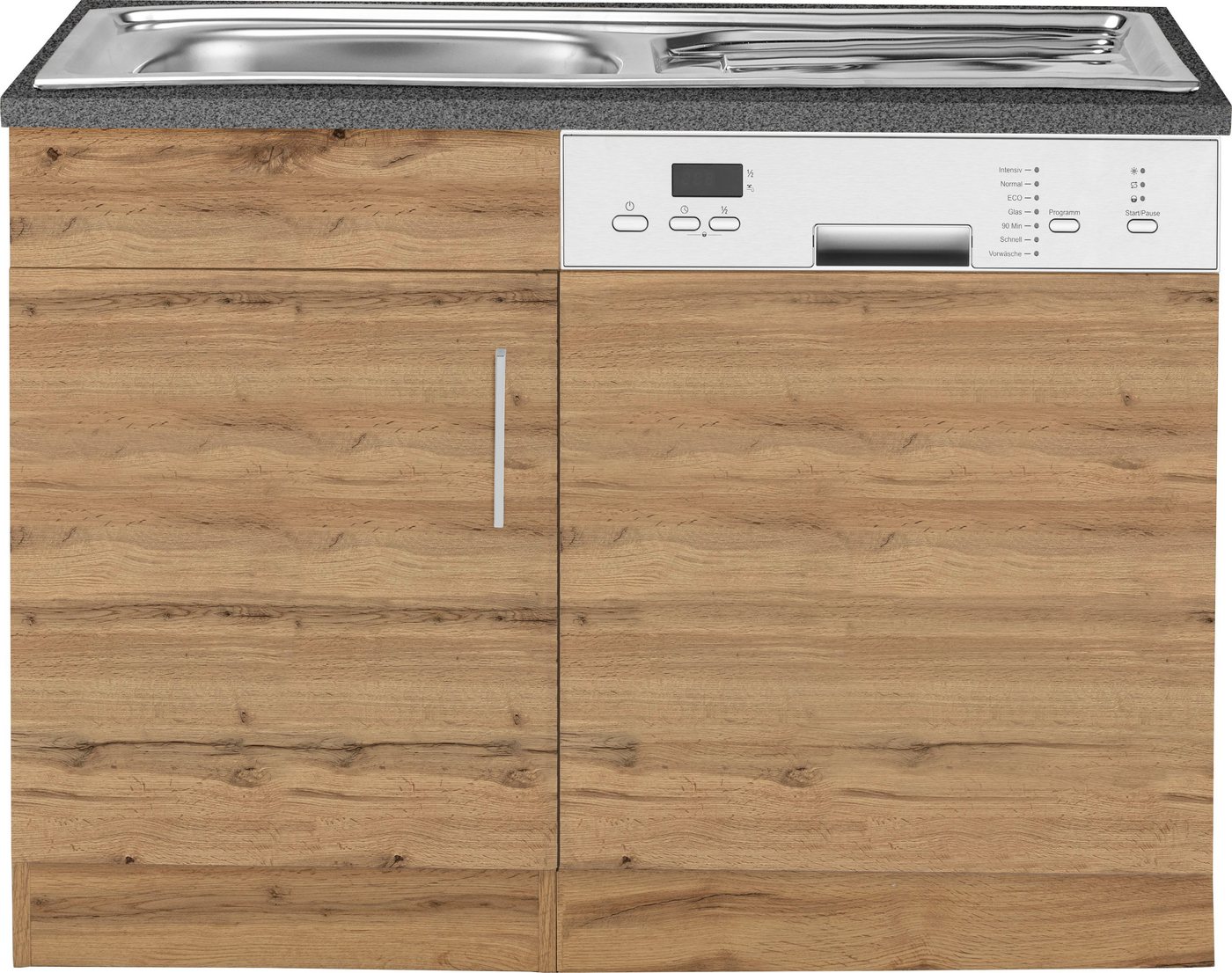 KOCHSTATION Spülenschrank KS-Colmar 110 cm, Front und Sockelblende für teilintegrierten Geschirrspüler Bild 4